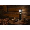 Konstsmide battery table lamp BOTTLE with USB connection, with touch dimmer IP54, black dimmable