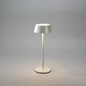 Konstsmide Lampe de table à accu MENTON USB IP54, gris, laqué gradable