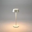 Konstsmide Lampe de table à accu MENTON USB IP54, gris, laqué gradable