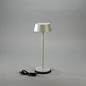 Konstsmide Lampe de table à accu MENTON USB IP54, gris, laqué gradable