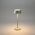 Konstsmide battery table lamp MENTON USB IP54, green, grey, lacquered dimmable