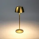 Konstsmide battery table lamp EZE USB IP54, gold matt