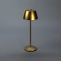 Konstsmide battery table lamp EZE USB IP54, gold matt