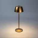 Konstsmide Lampe de table à accu EZE USB IP54, cuivre, mat