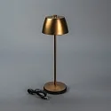 Konstsmide Lampe de table à accu EZE USB IP54, cuivre, mat