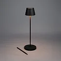 Konstsmide Lampadaire à accu POMEZIA MEDIUM USB IP54, noir gradable