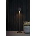 Konstsmide Lampadaire à accu POMEZIA MEDIUM USB IP54, noir gradable