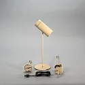 Konstsmide Lampe de table à accu MULTI 3in1 IP54, couleur sable gradable