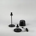 Konstsmide battery table lamp BIOT USB IP54, black dimmable