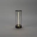 Konstsmide battery table lamp EDISON S USB IP54, anthracite dimmable