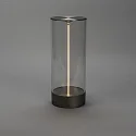 Konstsmide Lampe de table à accu EDISON L USB IP54, anthrazit gradable