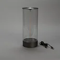 Konstsmide Lampe de table à accu EDISON L USB IP54, anthrazit gradable