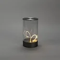 Konstsmide Lampe de table à accu EDISON M USB IP54, anthrazit gradable