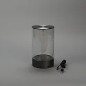 Konstsmide Lampe de table à accu EDISON M USB IP54, anthrazit gradable