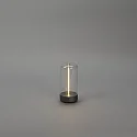 Konstsmide battery table lamp EDISON XS USB IP54, anthracite dimmable