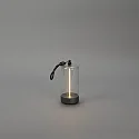 Konstsmide battery table lamp EDISON XS USB IP54, anthracite dimmable