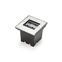 Outdoor HighPower LED in-ground spot, IP65, angular, 6W 3000K 600lm, adjustable light gate 0-120°, inox 304 / clear glass