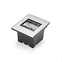 Outdoor HighPower LED in-ground spot, IP65, angular, 12W 3000K 1100lm, adjustable light gate 0-120°, inox 304 / clear glass