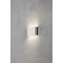 Konstsmide HighPower LED outdoor wall luminaire CHIERI WIDE, Up/Down, 2x6W 3000K 950lm, white aluminium / opal acrylic glass