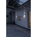Outdoor wall luminaire MODENA Round, Up/Down, G9 max. 25W, grey, aluminium / clear glass