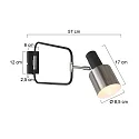 anne light & home AN Wall luminaire FJORGARD, 1 flame, black