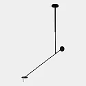 Luminaire à suspension INVISIBLE SINGLE FIXED LED à 1 flamme, rotatif, inclinable IP20, noir gradable