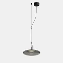 LEDS C4 Luminaire à suspension PLAT SURFACE (PHASE) avec abat-jour, CCT Switch, réglable, avec diffuseur IP20, noir gradable