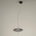 LEDS C4 Luminaire à suspension PLAT SURFACE (LIGHT FOR LIFE) avec abat-jour, CCT Switch, réglable, avec diffuseur IP20, noir gradable
