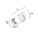 LEDS C4 Projecteur d'extérieur HUBBLE GU10 & GU5.3 TECHNOPOLYMER pivotant GU10 / GU5.3 IP66, noir gradable