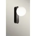 mirror luminaire PERLINA WALL IP switchable IP44, black 