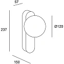 Luminaire de miroir PERLINA WALL IP commutable IP44