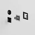 LEDS C4 Lumière d'orientation CLICK angulaire, rayonnement latéral, commutable IP65, noir 