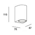 LEDS C4 Luminaire mural d’extérieur EKO SINGLE EMISSION GU10 Bas GU10 IP66, anthrazit gradable