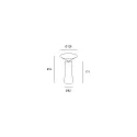 LEDS C4 table lamp COCKTAIL LED with touch dimmer, conical IP20, white dimmable
