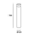 LEDS C4 Borne d'éclairage DAN cylindrique, langue, CCT Switch, réglable IP66, anthrazit 