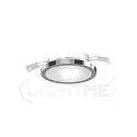 Recessed luminaire PLANO, 1-flame, IP44, Ø 11.2cm, CCT, incl. GX53 6W 2700K/4000K 500lm, chrome