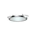 Recessed luminaire PLANO, 1-flame, IP44, Ø 14.7cm, CCT, incl. GU10 8W 2700K/4000K 650lm, chrome