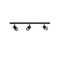 1-Projecteur monophasé DESIGNLINE TUBE KIT lot de 3 GU10, noir 