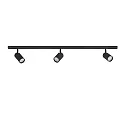 1-Projecteur monophasé DESIGNLINE TUBE KIT lot de 3 GU10, noir 