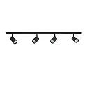 1-Projecteur monophasé DESIGNLINE TUBE KIT lot de 4 GU10, noir 