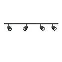 1-Projecteur monophasé DESIGNLINE BELL KIT lot de 4 GU10, noir 