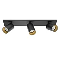 Luminaire de plafond SPOTON 3 3 flammes GU10 IP20, noir 