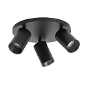 Luminaire de plafond SPOTON CIRCLE 3 3 flammes GU10 IP20, noir 