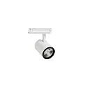 Projecteur triphasé MARCO 2 90 DBT pivotant, rotatif IP20, couvert de poudre, transparent, blanche 