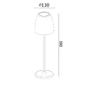 Megatron battery table lamp TAVOLA up / down, dimmable IP54, green, white matt dimmable