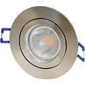 Megatron Plafonnier encastré DECOCLIC 68MM / GU10 + GU5.3 rond, rigide GU10 IP44, fer brossé gradable