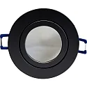 Megatron Boîtier intégré DECOCLIC 68MM / GU10 + GU5.3 rond, rigide, noir mat