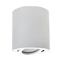 downlight cylindrical, swivelling, wired through GU10 IP20, white dimmable