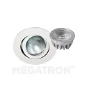 Recessed ring set DECOCLIC dim2warm, round, opening Ø 6.8cm, incl. socket + MM76742, white