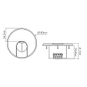 Luminaire d'encastrement mural  STAIR 68 SCCT rond IP40, blanc mat gradable